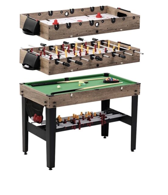 Mesa De Juegos 4 En 1 - Billar - Pin Pong - Hockey - Comedor – vetodeportes