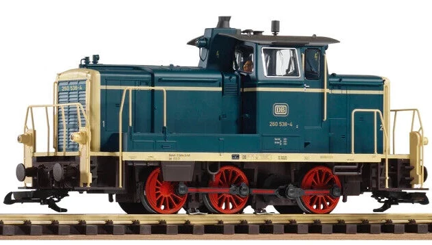 PIKO G Scale ~ DB (Deutsche Bahn) III BR260 Diesel Switcher ~ Blue/Beige ~ 37526 - Image 1 of 1
