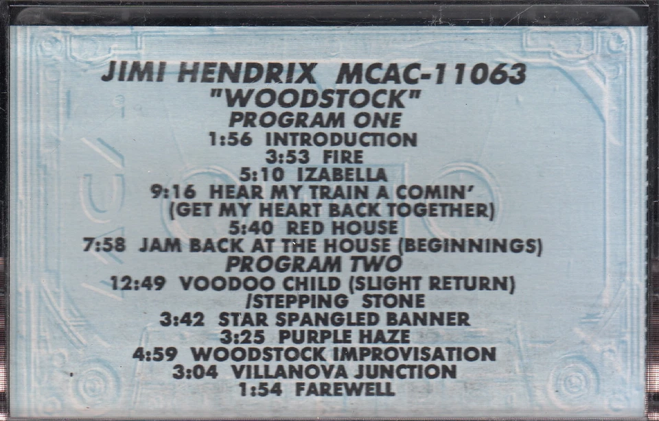 jimi hendrik Woodstock cassette promo - Image 1 of 1