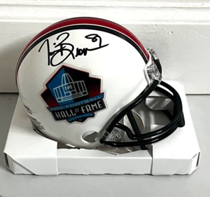 Tim Brown Signed Hall of Fame Mini Helmet Auto - PSA COA - Picture 1 of 5