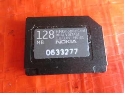 RS-MMC 128 MB NOKIA SCHEDA MULTIMEDIA CARD USATA 1.8 / 3.0 V PER PC CELLULARI FO - Immagine 1 di 2