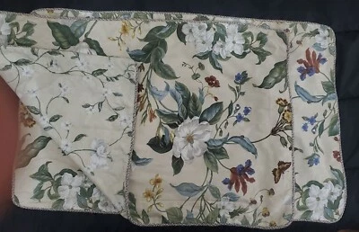 2 fundas de almohada de algodón Waverly Williamsburg SUPERKING de colección borde de brocado tradicionales Foto 1 de 4