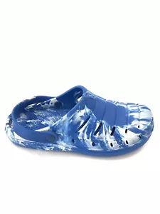 Rugged Shark Slip On Crocs Clogs Comfort Water Shoes Blue White size 10 ($) - Picture 1 of 6