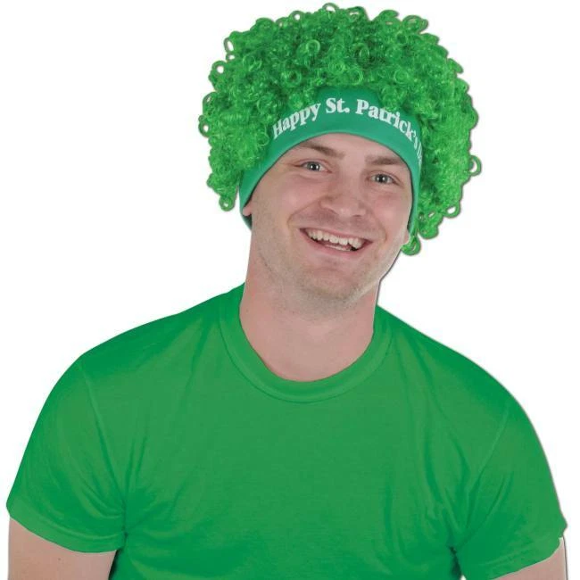 Feliz Día de San Patricio Peluca Verde Día de San Patricio Decoraciones Suministros de Fiesta Foto 1 de 1