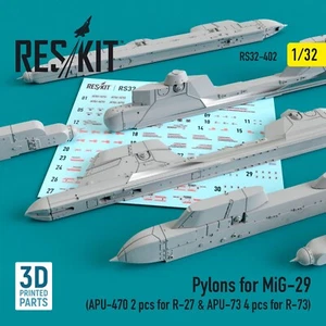 ResKit RS32-0402 Scale 1:32 Pylons for MiG-29 for scale model kit - Picture 1 of 24