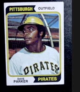 1974 Topps ROOKIE CARD Parker #252 PIRATES Baseball HALL OF FAME PIRATES As - Bild 1 von 2