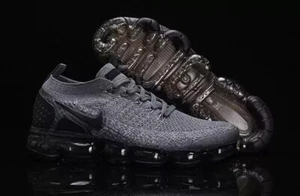 Nike, Inc. Air VaporMax Flyknit 2 Grey Black Men's Shoes - Picture 1 of 5