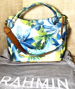 Borsa a tracolla/borsa a tracolla Brahmin vintage Boho - Fuji Tropical stampa floreale dust bag - Foto 1 di 16