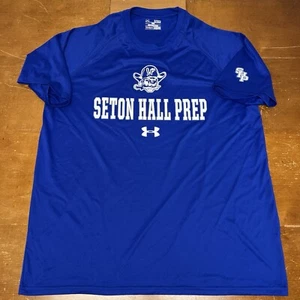 Seton Hall Pirates Shirt Mens Extra Large Blue Short Sleeve Under Armour - Picture 1 of 11