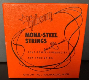 Vintage Gibson Mona-Steel Guitar Strings B Or 2nd Plain No. 233 Sealed Box - Picture 1 of 7
