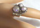 Hg Hagit Gorali Sterling  Ring W, Natural  Pearls Top Size 7.5