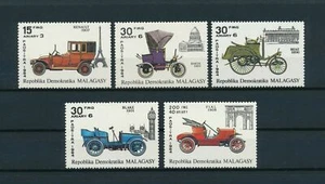 Malagasy #678-82, Vintage Cars, 1984, 5 stamps, MNH - Picture 1 of 1