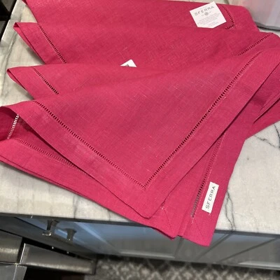 Sferra pure Linen Napkins, Magenta, 4 - Image 1 of 4