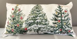 Christmas Tree Pine Tree Snow Christmas Winter Pillow - Picture 1 of 3