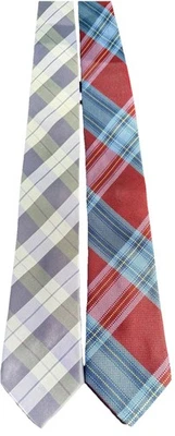 Black & Brown 1826 Ties Men’s 100% Silk Neckties Designer Lot of 2 Plaid - Image 1 of 4