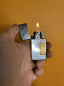 Vintage 1972 Customized "MSM" Brass Plate Zippo Lighter - Bild 1 von 6