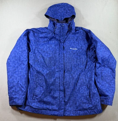 Abrigo Columbia Interchange Bobina Térmica Mujer XL Azul Geométrico Pesado Esquí Invierno Foto 1 de 4