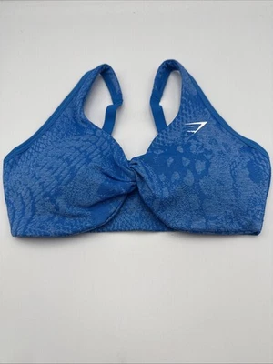 Gymshark Adapt Animal 无痕扭转前文胸 B3B3G。 蓝色。 小号 — 第 1/3 张图片