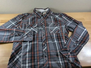 BKE Buckle Mens Pearl Snap Long Sleeve Shirt Plaid XL Standard Fit Western NWT - Picture 1 of 7