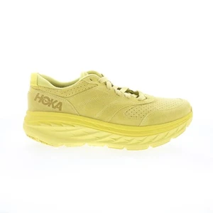 Hoka Bondi L Suede 112571-CLMB Mens Green Suede Athletic Running Shoes - Picture 1 of 8