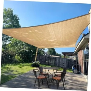 Sun Shade Sail 8' x 10' Rectangle Canopy Sail Shade Cover UV 0 8' x 1 0' Sand - Picture 1 of 7