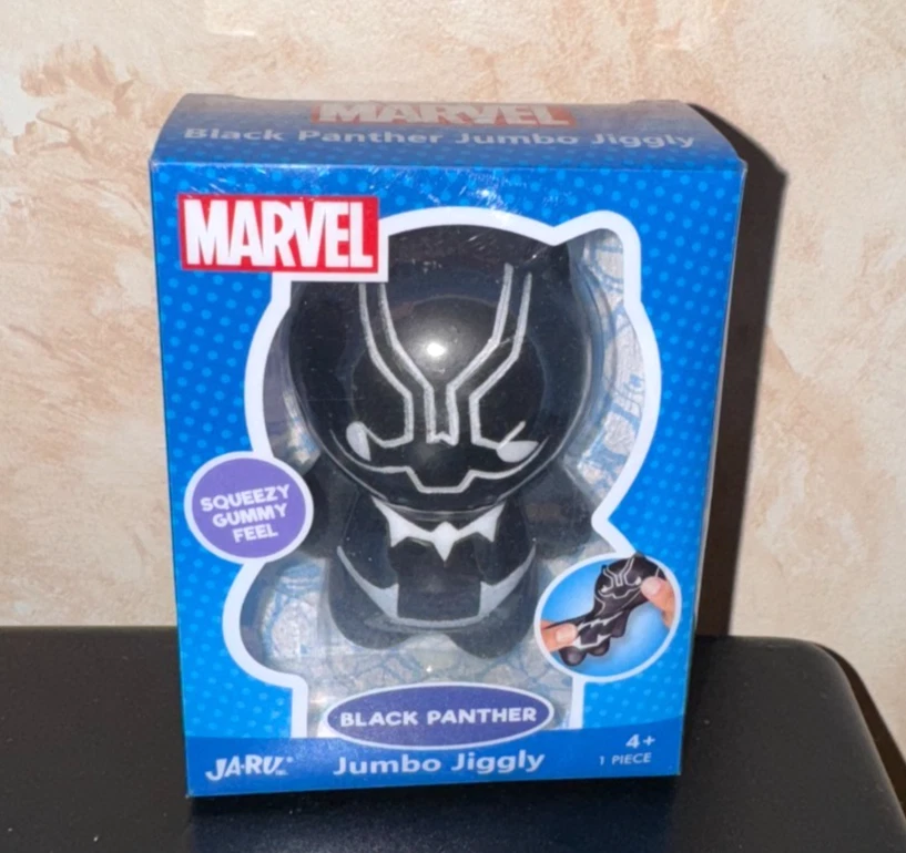Marvel Black Panther Jumbo Jiggly de Ja-Ru 2023 Squeezy Gummy Foto 1 de 1