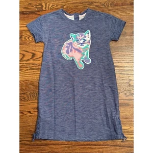 Cat & Jack Cat Appliqué Short Sleeve Girl’s Dress size Medium 10/12 - Picture 1 of 5