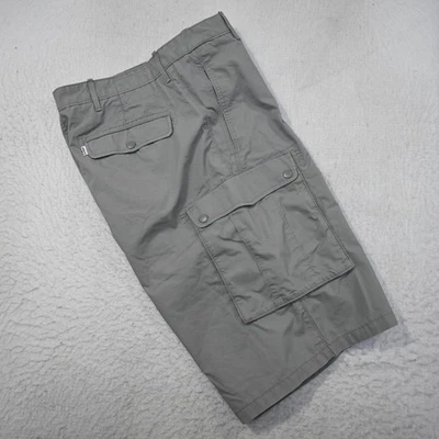 Shorts Levi's Cargo cinza liso folgado roupa de trabalho masculina tamanho 36 x 12" - Imagem 1 de 4