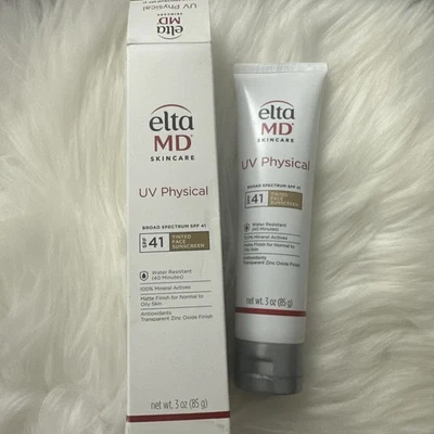 ELTA MD УФ физический широкий спектр SPF41 тонированный лицо солнцезащитный крем 3 унц - Изображение 1 из 4