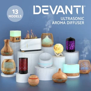 Devanti Aromatherapy Diffuser Aroma Essential Oil Ultrasonic Air Humidifier Mist - Picture 1 of 133
