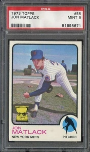 1973 TOPPS #55 JON MATLACK PSA 9 METS *B73181 - Foto 1 di 2