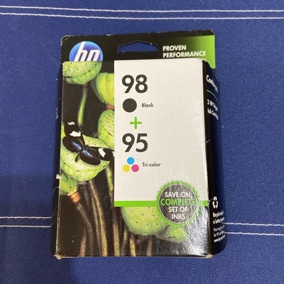 Genuine Combo Pack HP 95 & 98 Black & Tri-Color Ink NEW SEALED Exp 07/2018 - Image 1 of 4