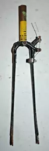 Vintage 700c Road Bike Fork 1" Threaded 135mm Black Rigid Steel Fast USA Shipper - Picture 1 of 21