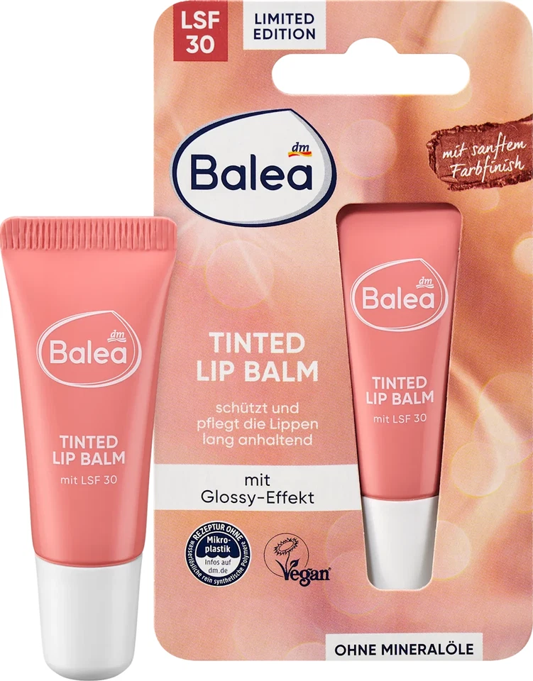Balea TINTADO bálsamo labial/lápiz chaps con efecto brillante FPS 30-1 pieza. -ENVÍO GRATUITO Foto 1 de 1