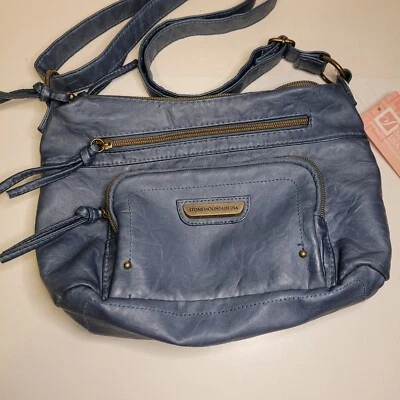 Stone Mountain USA Denim Blue Bag Cross Body Purse New Tag See Descript! Nice! - Image 1 of 4