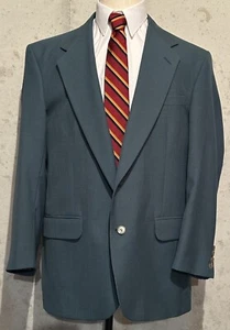 Vintage Stafford 42R Kelly Green Sport Coat Suit Jacket Made in USA - Picture 1 of 19