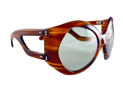 ВИНТАЖНЫЕ СОЛНЦЕЗАЩИТНЫЕ ОЧКИ SERVIN SENA НЕГАБАРИТНАЯ ЧЕРЕПАХОВАЯ МАСКА 1970-Е СДЕЛАНО В ИСПАНИИ - Изображение 1 из 4