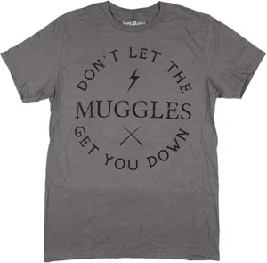 Harry Potter Mens T-Shirt - Don't Let The Muggles Get Your Down Adult Size M - Picture 1 of 2