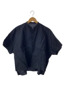 Y's YOHJI YAMAMOTO Ladies short-sleeved shirt size 2 cotton black Solid USED - Picture 1 of 5