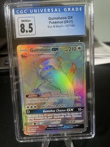 2017 Pokemon Gumshoos GX Rainbow Rare 157/149 CGC 8.5 Sun & Moon - Picture 1 of 2