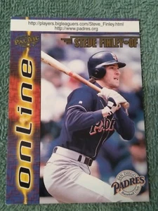 1998 Pacific Online # 634 San Diego Padres Outfielder Steve Finley - Picture 1 of 2