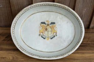 Rare Chinese Export Armorial Dish "East India Company" Diana Cargo 35cm Length - Picture 1 of 16