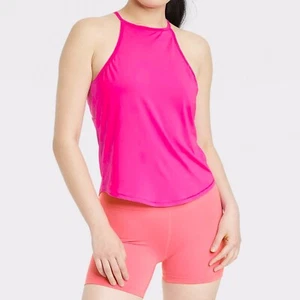 All In Motions Womens Run Workout Tank Top Athleisure Yoga Hot Pink Size L - Picture 1 of 4