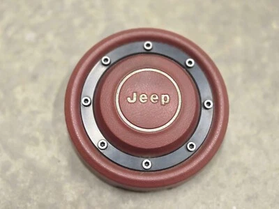 84-96 JEEP HORN BUTTON RED CHEROKEE WRANGLER YJ COMMANCHE 87 88 89 90 91 Foto 1 de 4