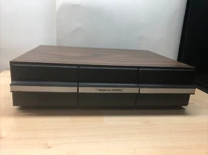 Realistic 36 Cassette Tape Storage Holder Case 3 Drawer Wood Grain Cabinet Retro - Picture 1 of 13