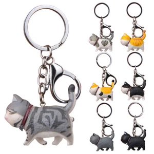 Key Ring Cute Cartoon Cat Keychain Handbag Pendant Women Men Car Key Chain Gift - Picture 1 of 18