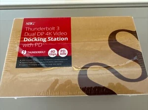 SIIG Thunderbolt 3 Dual DP 4K Video Docking Station with PD - Titan Ridge - Picture 1 of 2