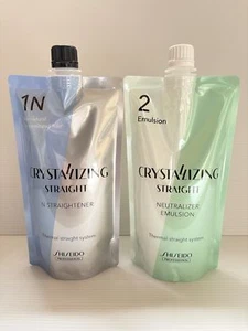 SHISEIDO Crystallizing Straight N Straightener 1N + 2 Neutralizer Emulsion 800g - Picture 1 of 2