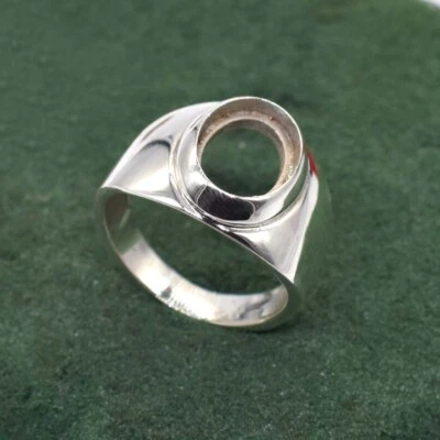 Anillo Cónico Para Hombre Promesa Día Regalos Idea Anillo Plata Esterlina 925 Foto 1 de 4