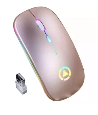 2.4GHz Wireless Optical Mouse USB Rechargeable RGB Cordless Mice For PC Laptop - Image 1 of 4